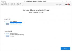 Stellar Photo Recovery main screen