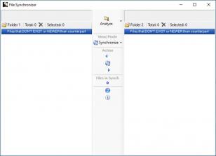 File Synchronizer main screen