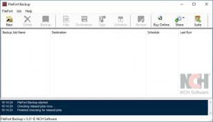 FileFort Backup main screen