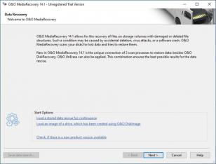 O&O MediaRecovery main screen