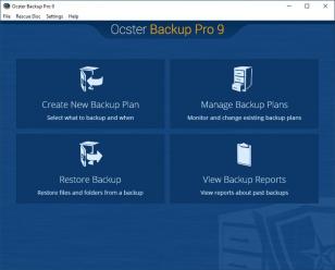 Ocster Backup Pro main screen