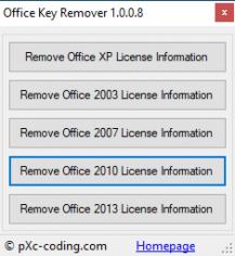 Office Key Remover main screen