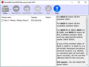 ReclaiMe Free RAID Recovery main screen
