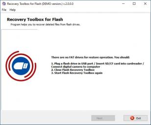Recovery Toolbox for Flash main screen