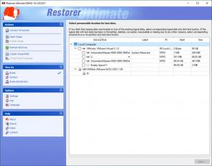 Restorer Ultimate main screen