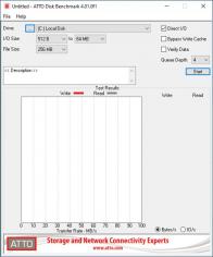 ATTO Disk Benchmark main screen