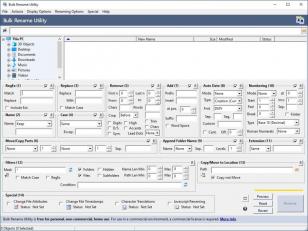 Bulk Rename Utility main screen