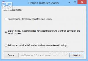 Debian-installer loader main screen