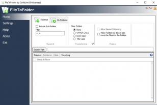 FileToFolder main screen