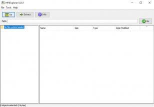 HFSExplorer main screen