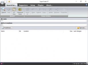 Super Finder XT main screen