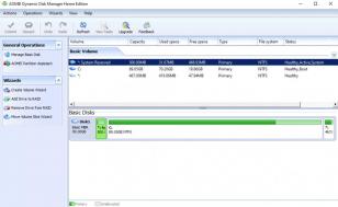 AOMEI Dynamic Disk Manager Home main screen