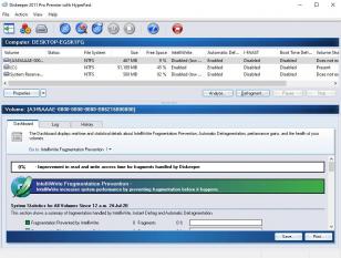 Diskeeper 2011 Pro Premier main screen