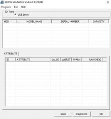 ESWin SAMSUNG S.M.A.R.T UTILITY main screen