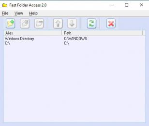Fast Folder Access main screen