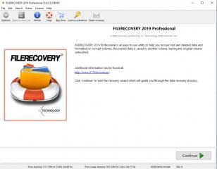 FILERECOVERY Professional main screen