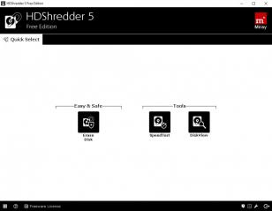 HDShredder Free main screen