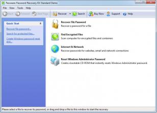 passware kit standard main screen