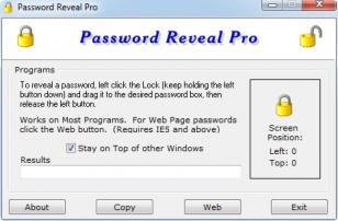 Password Reveal Pro main screen
