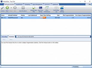 PerfectDisk Pro main screen