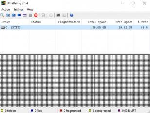 UltraDefrag main screen