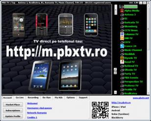 PBX TV main screen