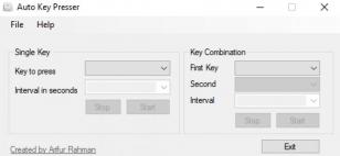 Auto Key Presser main screen