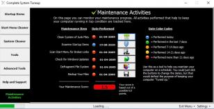 Complete System Tuneup main screen