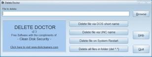Delete Doctor main screen