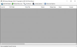 DVD Library Manager main screen