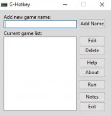 G-Hotkey main screen