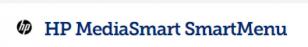 HP MediaSmart SmartMenu main screen