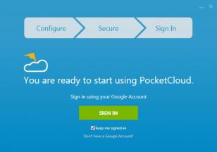 PocketCloud main screen