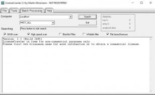 LicenseCrawler main screen