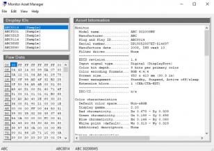 Monitor Asset Manager main screen