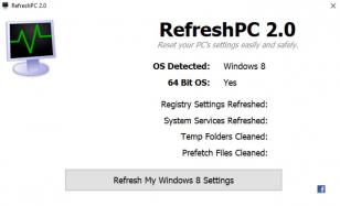 RefreshPC main screen