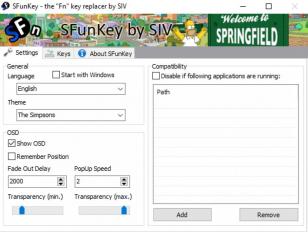 SFunKey by SIV main screen