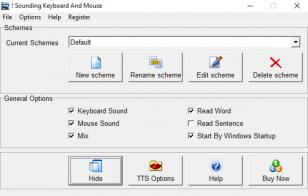 Sounding Keyboard and Mouse main screen