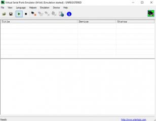 Virtual Serial Ports Emulator main screen
