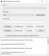 USB Disk Storage Format Tool main screen