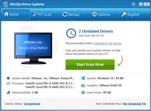 WinZip Driver Updater main screen