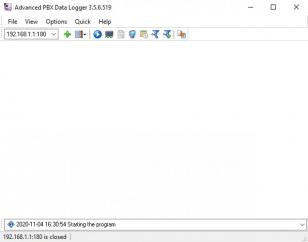 Advanced PBX Data Logger main screen