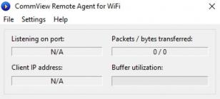 CommView Remote Agent for WiFi main screen