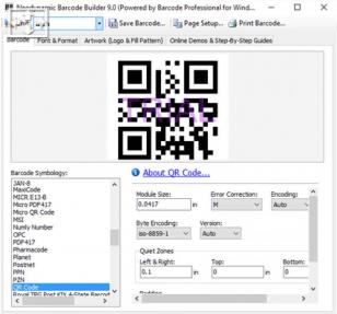 Neodynamic Barcode Professional main screen