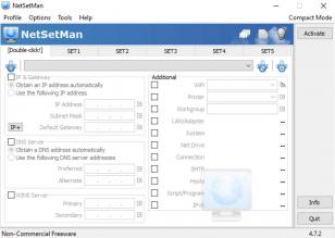 NetSetMan main screen