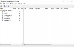 Remote Queue Manager Personal main screen