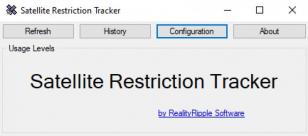 Satellite Restriction Tracker main screen