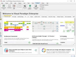 Visual Paradigm Professional main screen