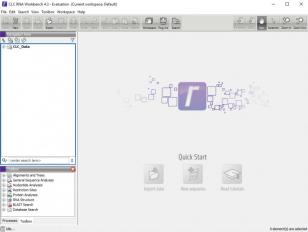 CLC RNA Workbench main screen