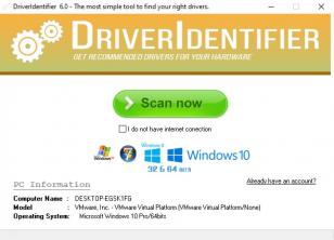 DriverIdentifier main screen